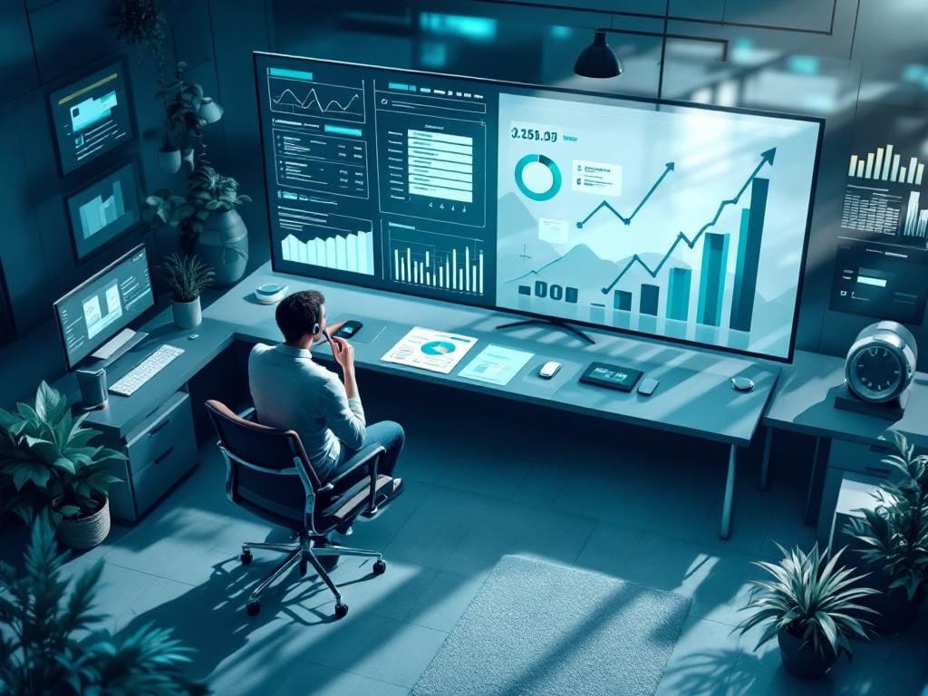 Dashboard customer service con ticket in calo e riordini automatizzati in aumento