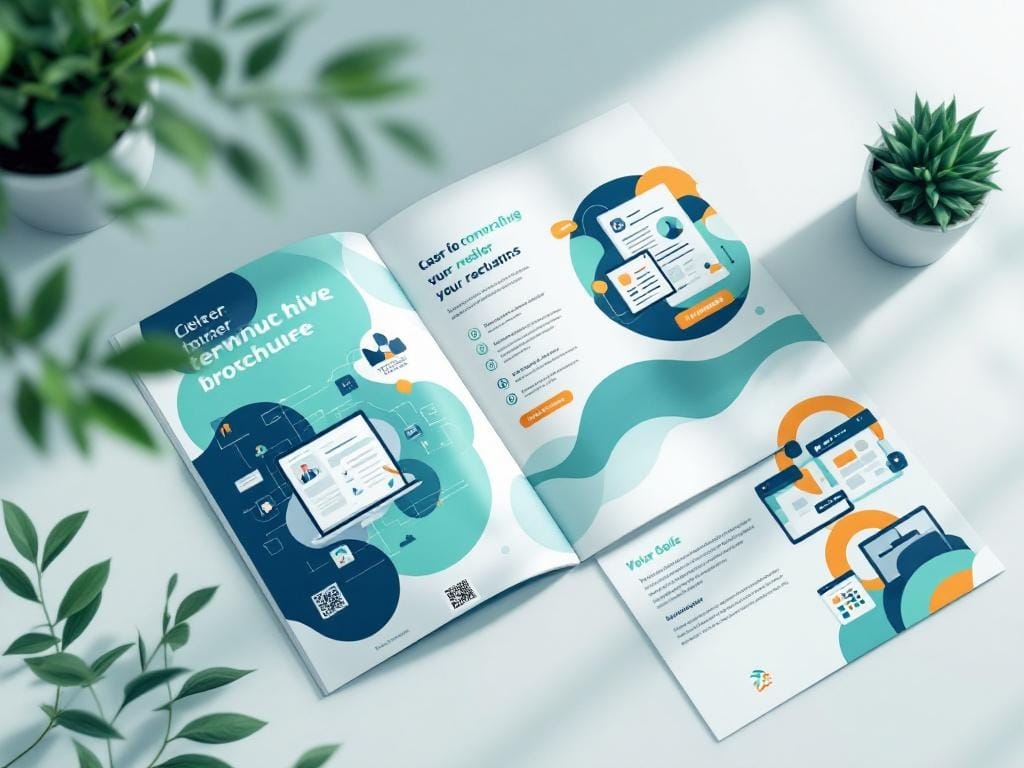 Template riutilizzabili con varianti di immagini, testi e QR code.