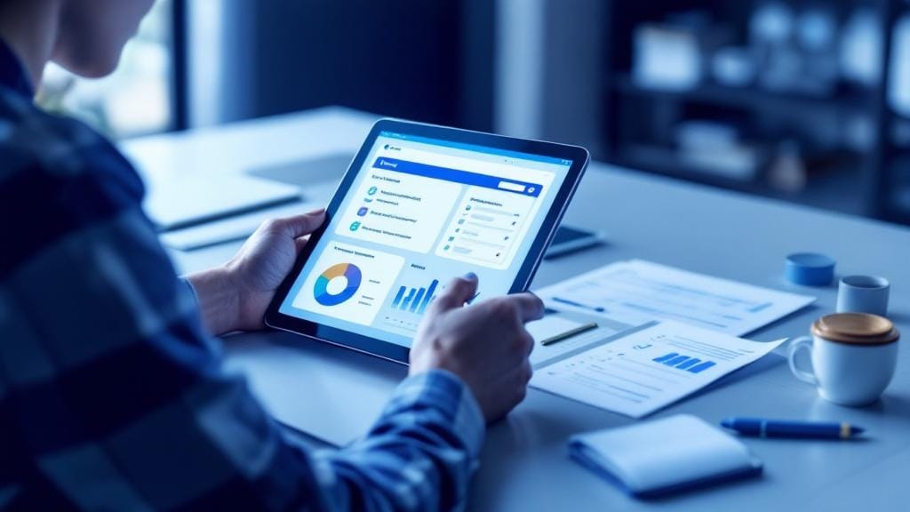 Manager di tipografia B2B che usa un portale clienti corporate per riordini rapidi